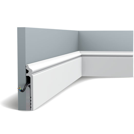 Listwa przypodłogowa ORAC Decor SX186. Kolor: biały. Wymiary: 22x138x2000 mm.