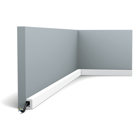 Listwa przypodłogowa/Gzyms ORAC Decor CX190 Flex. Kolor: biały. Wymiary: 20x30x2000 mm.