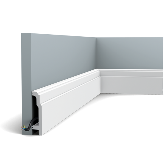 Listwa przypodłogowa ORAC Decor SX155 Flex. Kolor: biały. Wymiary: 25x108x2000 mm.