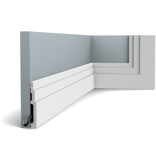 Listwa przypodłogowa ORAC Decor SX180 Flex. Kolor: biały. Wymiary: 16x120x2000 mm.
