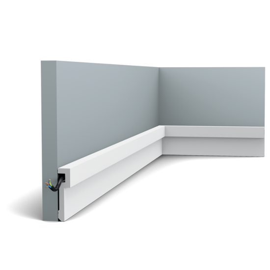 Listwa przypodłogowa ORAC Decor PX198 U-STEPS. Kolor: biały. Wymiary: 20x83x2000 mm.