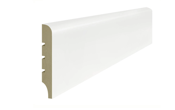 Lagrus SLIM 80 R10 Listwa MDF Biała RAL 9003; Wymiar: 12x80x2440 mm