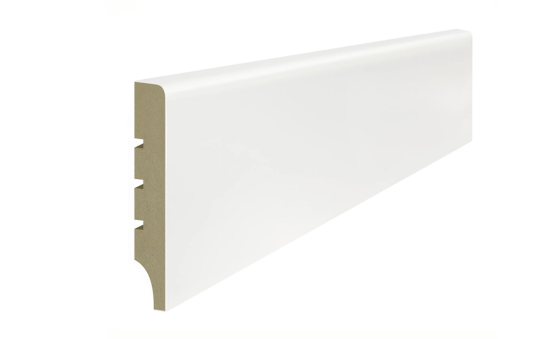 Lagrus SLIM 80 R5 Listwa MDF Biała RAL 9003; Wymiar: 12x80x2440 mm