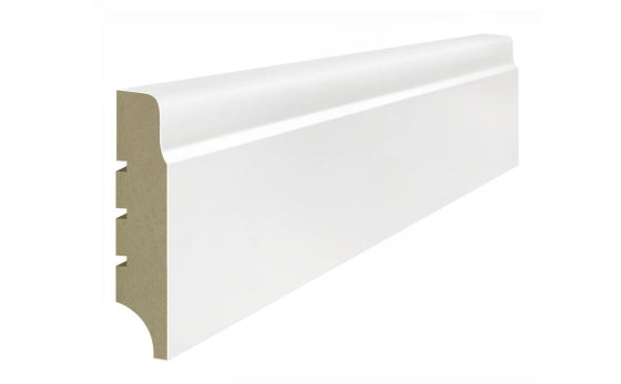 Lagrus KRYM 80 NP Listwa MDF Biała RAL 9003; Wymiar: 16x80x2440 mm