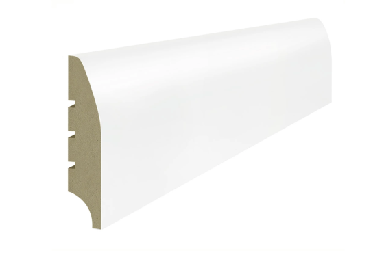 Lagrus SOFT 80 Listwa MDF Biała RAL 9003; Wymiar: 16x80x2440 mm