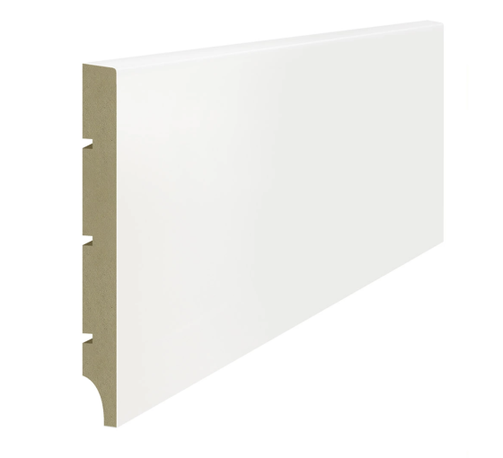 Lagrus SLIM 120 Listwa MDF Biała RAL 9003; Wymiar: 12x120x2440 mm