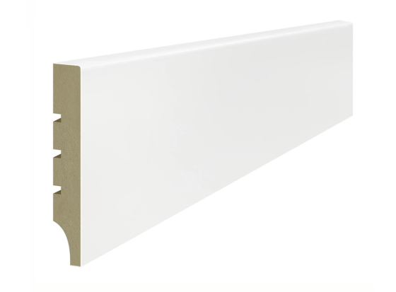 Lagrus SLIM 80 Listwa MDF Biała RAL 9003; Wymiar: 12x80x2440 mm