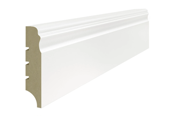 Lagrus ODESSA 80 Listwa MDF Biała RAL 9003; Wymiar: 16x80x2440 mm