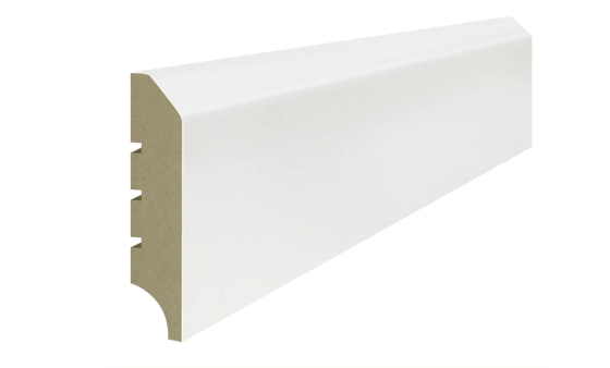 Lagrus CLASSIC 45 Listwa MDF Biała RAL 9003; Wymiar: 16x80x2440 mm