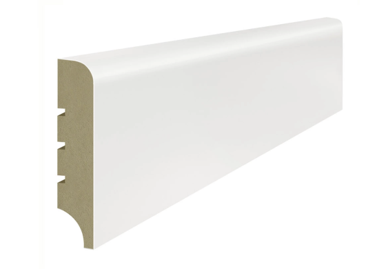 Lagrus CLASSIC R10 Listwa MDF Biała RAL 9003; Wymiar: 16x80x2440 mm