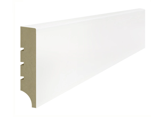 Lagrus CLASSIC R1 Listwa MDF Biała RAL 9003; Wymiar: 16x80x2440 mm
