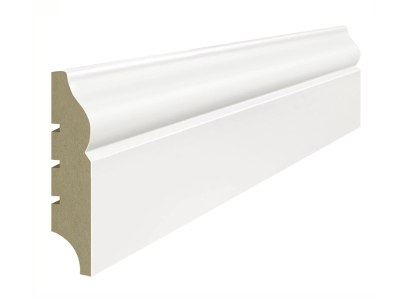 Lagrus ATENA 80 Listwa MDF Biała RAL 9003; Wymiar: 16x80x2440 mm