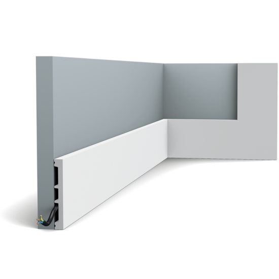 Listwa przypodłogowa ORAC Decor SX163. Kolor: biały. Wymiary: 13x102x2000 mm.