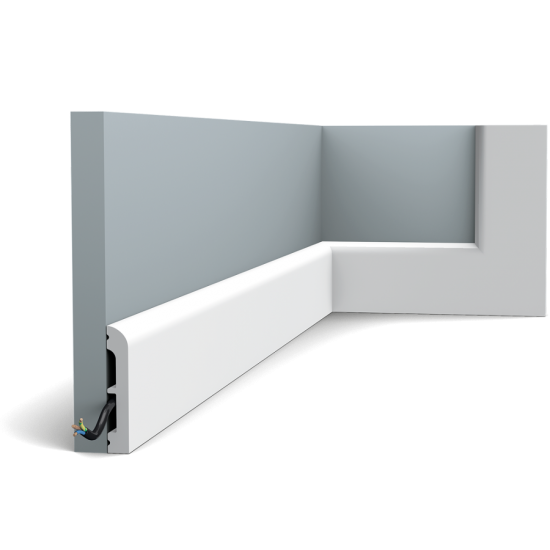 Listwa przypodłogowa ORAC Decor SX183. Kolor: biały. Wymiary: 13x75x2000 mm.