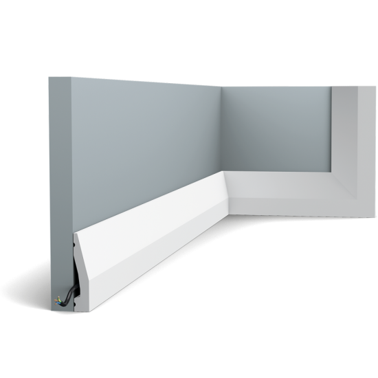 Listwa przypodłogowa ORAC Decor SX159. Kolor: biały. Wymiary: 12x60x2000 mm.