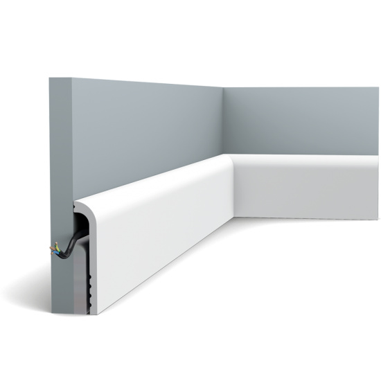 Listwa przypodłogowa ORAC Decor SX185. Kolor: biały. Wymiary: 25x120x2000 mm.