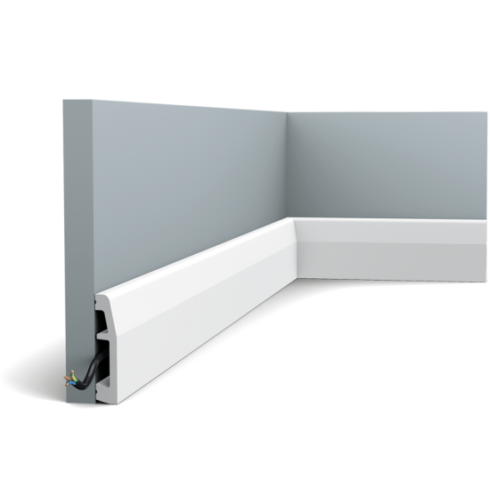 Listwa przypodłogowa ORAC Decor SX125. Kolor: biały. Wymiary: 14x69x2000 mm.